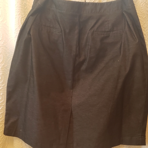 Anne Klein sailor style stretch jean/denim skirt - Picture 2 of 4